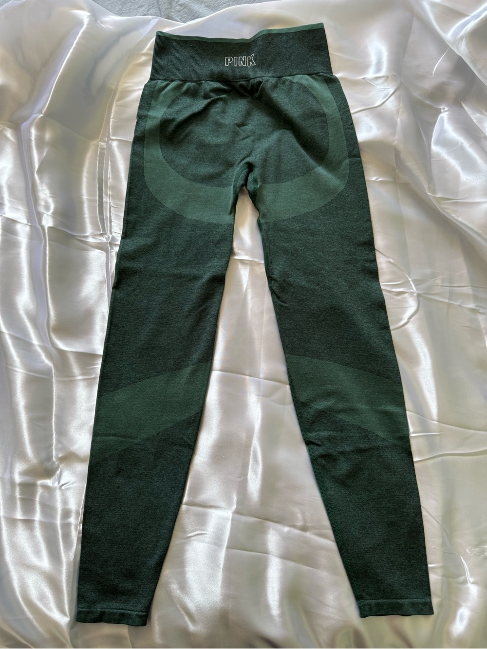 PINK Victoria's Secret Dark Green Seamless High-Waist Leggings